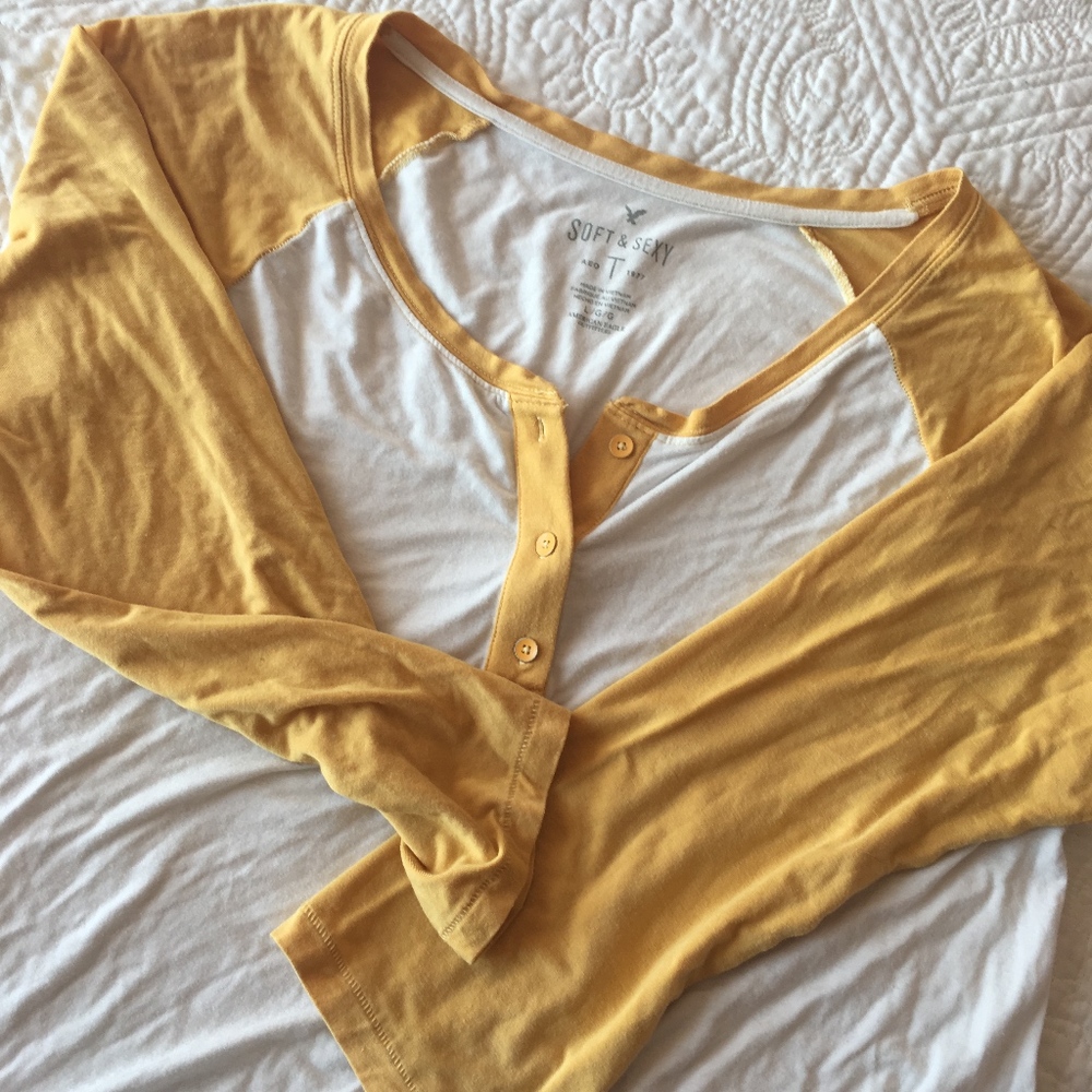 American Eagle Soft & Sexy Baseball Tee Shirt